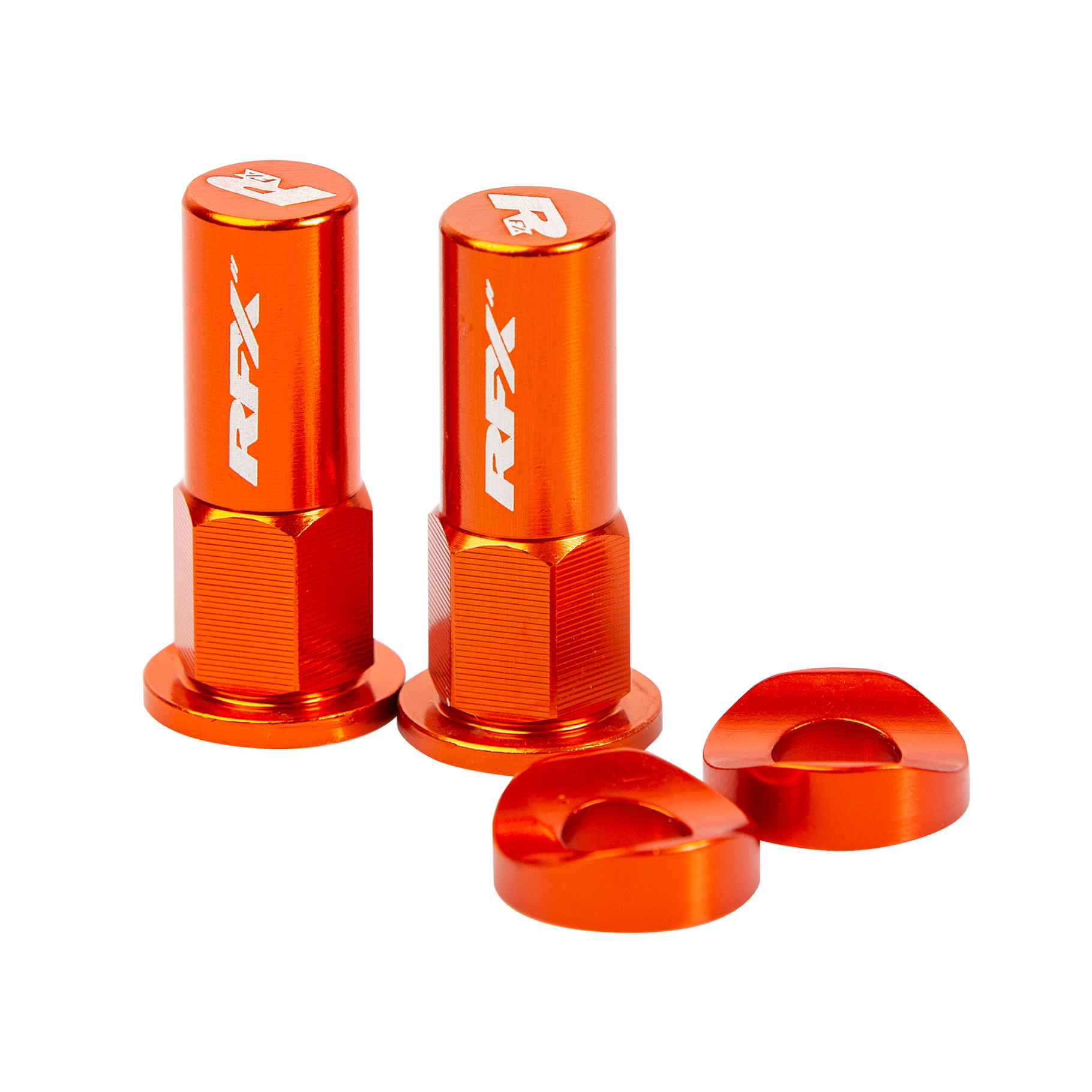 RFX Rim lock nuts x2 Orange